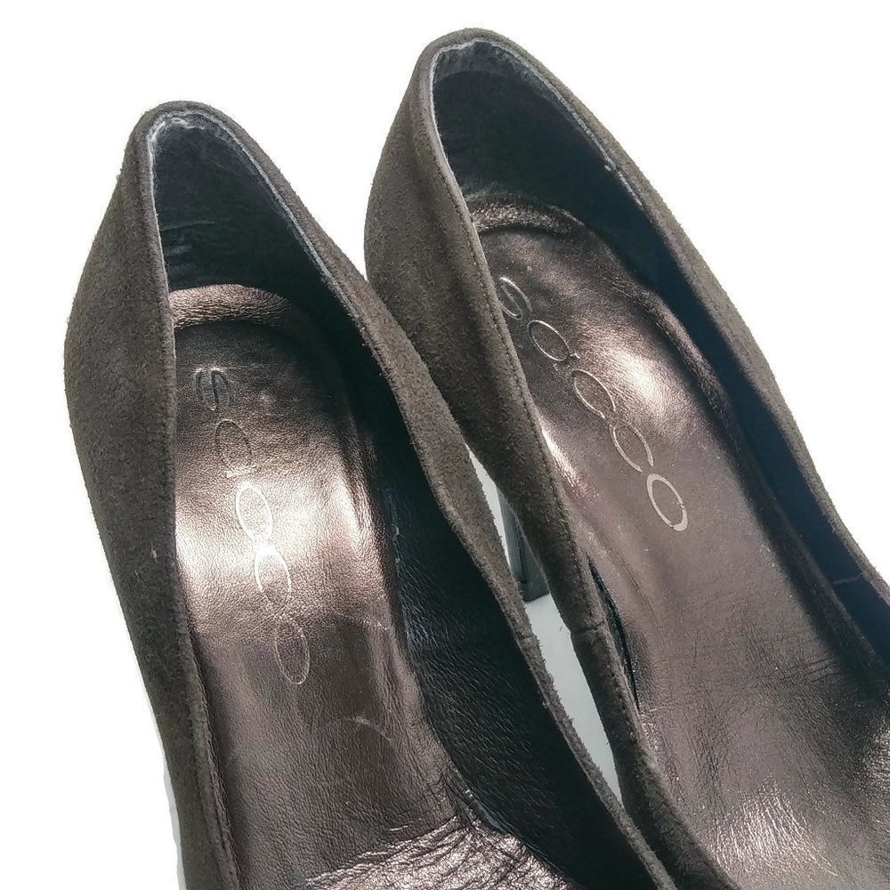 Sacco Womens 7.5‎ Brown Suede Pumps Heels Italy - Picture 3 of 7